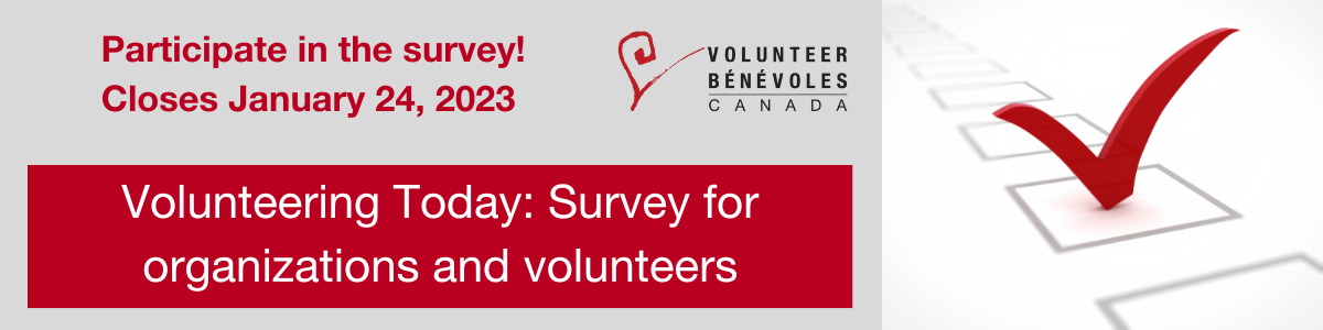 Take our survey: Volunteering Today: for organizations and volunteers